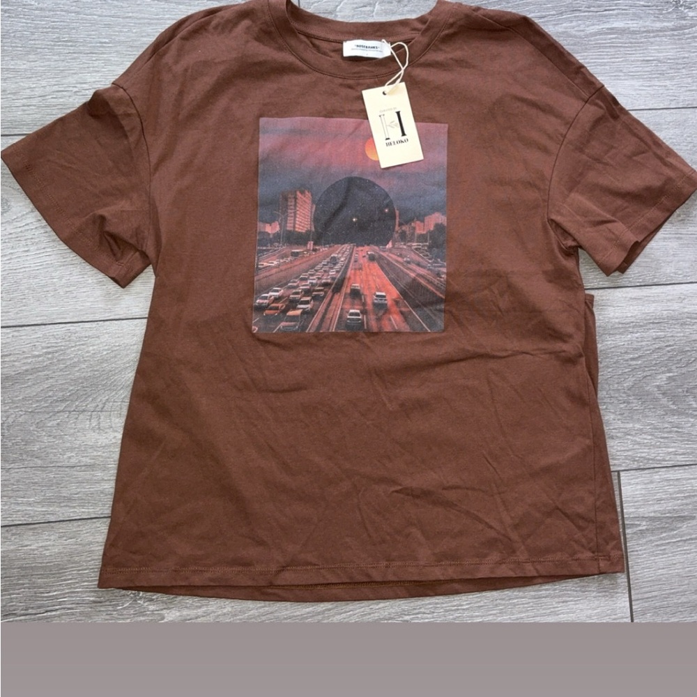 Rosebanks Heloko Size Small Women’s Graphic Tee Shirt New W Tags Cute Back